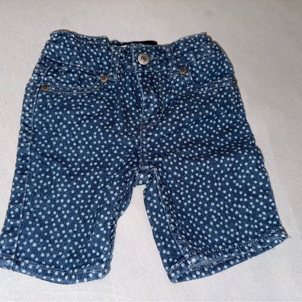 Levi's Bermuda Navy Denim Polka Dot Kids Shorts 2T